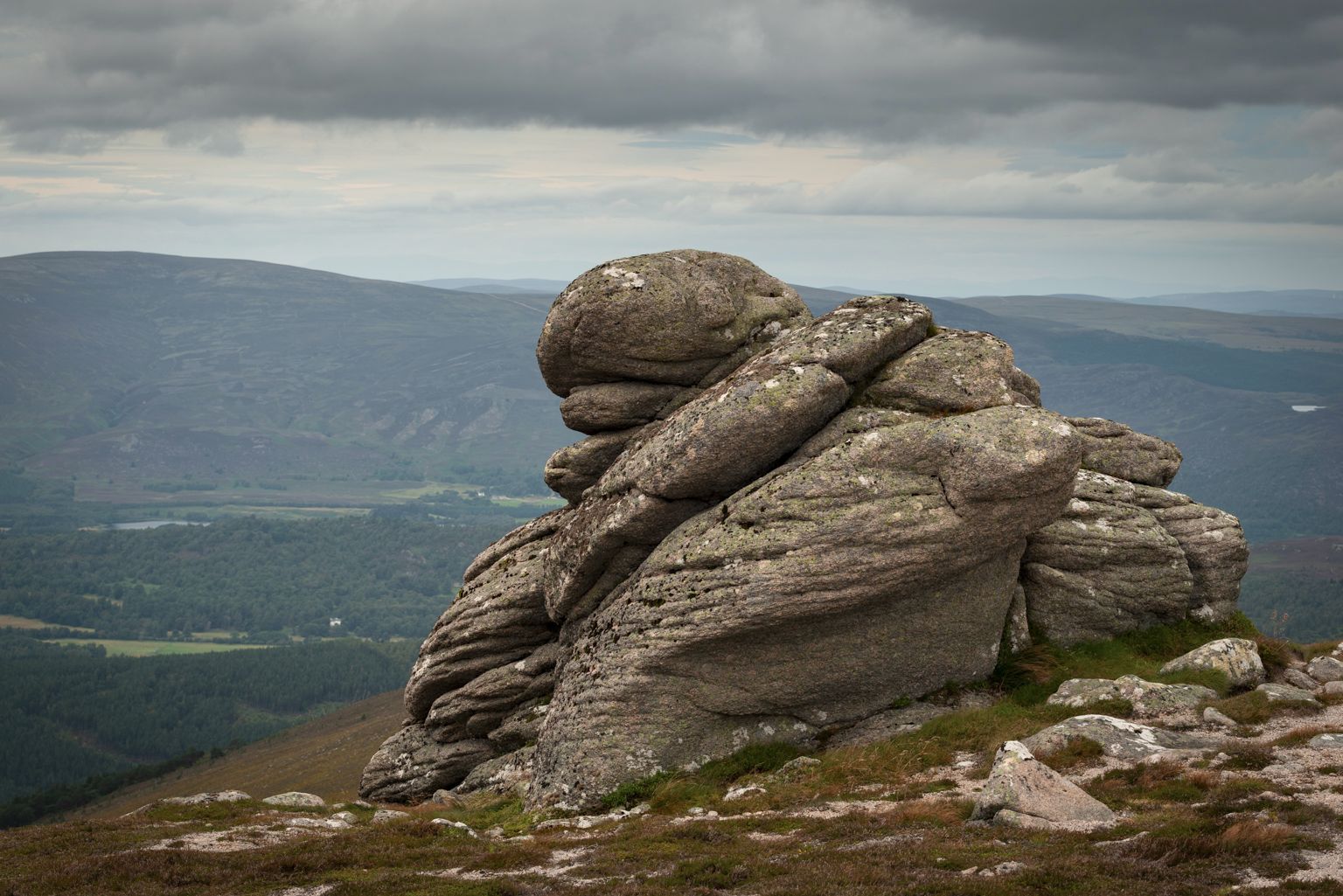 Argyll Stone dans le parc des Cairngorms, près de Rothiemurchus
