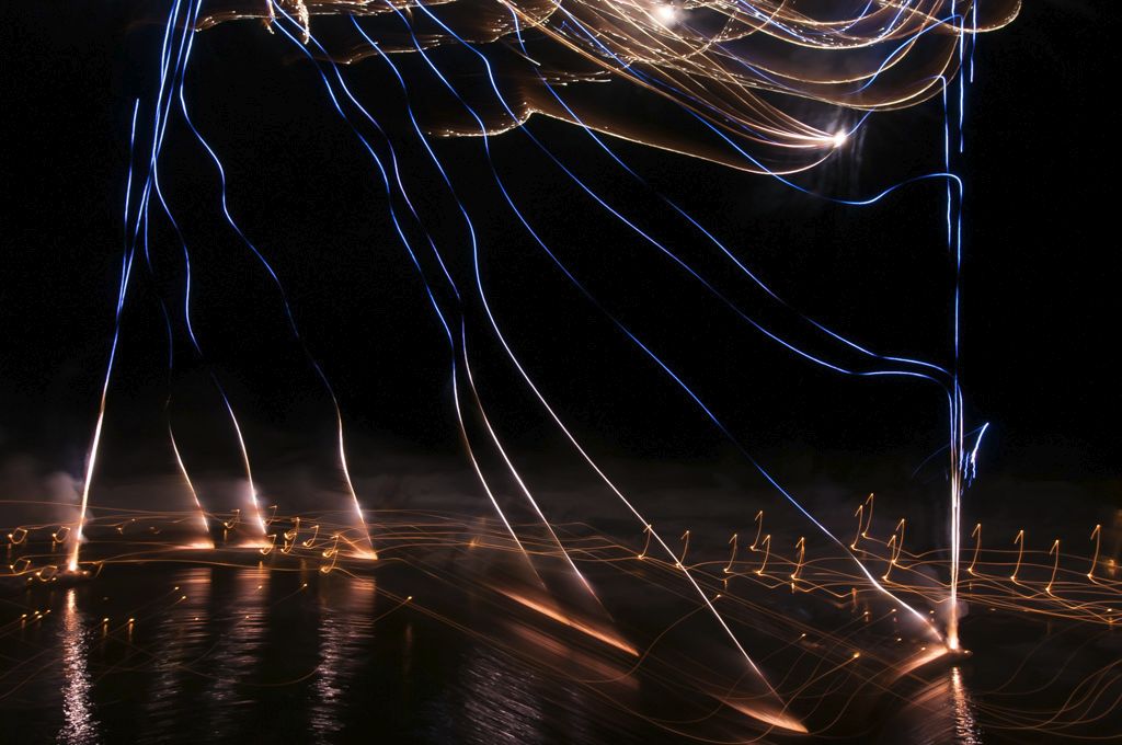 Feux d'artifice à Jökulsárlón